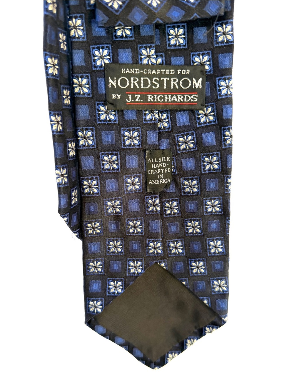 Nordstrom Men's 100% Silk Navy Patterned Tie